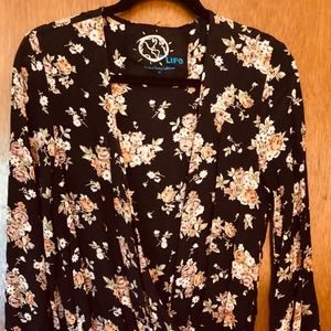 Planet Blue Floral Long Sleeve Romper